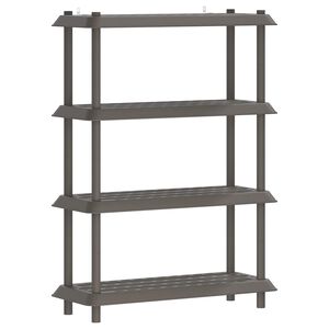 vidaXL Shelving Unit 4-Tier 100 x 40 x 136.5 cm PP Light Grey
