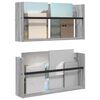 vidaXL Magazine Rack 2 pcs Grey Sonoma 60 x 12 x 30 cm Engineered Wood