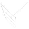 vidaXL Walk-in Shower Wall White 100x195 cm Clear ESG Glass