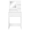 vidaXL Bedroom Dressing Tables High Gloss White 80 x 39.6 x 135 cm