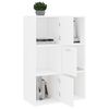 vidaXL Storage Cabinet White 60x29.5x90 cm Engineered Wood