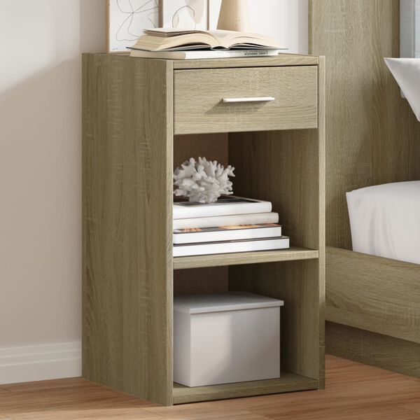 vidaXL Bedside Cabinets 2 pcs Sonoma Oak 35x34x65 cm Engineered Wood