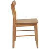 vidaXL Dining Chair 2 pcs Natural Solid Wood