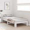 vidaXL Bed Frame with Headboard White 100 x 200 cm Solid Pine Wood