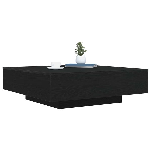 vidaXL Coffee Table Black Oak 100 x 100 x 31 cm Engineered Wood