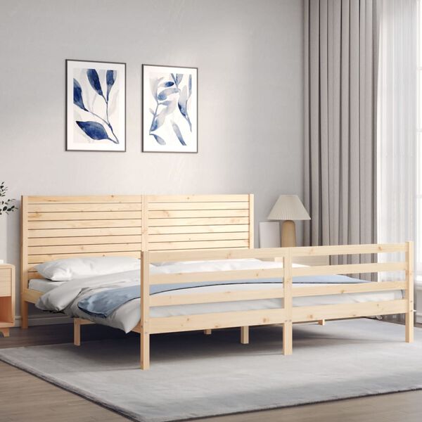 vidaXL Bed Frame without Mattress Super King Size Solid Wood