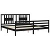vidaXL Bed Frame without Mattress Black 200x200 cm Solid Wood