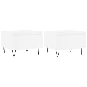 vidaXL Coffee Tables 2 pcs White 50x46x35 cm Engineered Wood