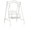 vidaXL Swing Bench Steel 113 x 121.5 x 168 cm Antique White