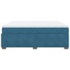 vidaXL Box Spring Bed with Mattress Dark Blue 180x200 cm Velvet
