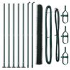 vidaXL Hexagonal Fence with Concrete Base 10 x 1.4 m PVC-Coated Steel