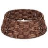 vidaXL Christmas Tree Collar Round Brown Wash Dia. 45 x 22 cm
