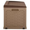 vidaXL Garden Storage Box 335 L Mocha-Chocolate PP Rattan