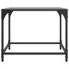 vidaXL Coffee Table with Black Glass Top 50x50x40 cm Steel