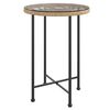 vidaXL Dining Table Ø55 cm Tempered Glass and Steel