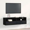 vidaXL TV Wall Cabinet Black Oak 100 x 30 x 30 cm Engineered Wood