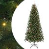 vidaXL Artificial Christmas Tree with 300 LEDs Green 240 cm PE and PVC