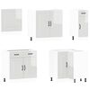 vidaXL 11 Piece Kitchen Cabinet Set Kalmar Gloss White Engineered Wood