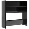 vidaXL Wall Shoe Cabinet High Gloss Black 60x18x60 cm Engineered Wood