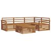 vidaXL Outdoor Sofa Set 5 pcs Natural Solid Acacia Wood