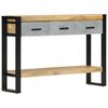 vidaXL Console Table 110x30x76 cm Solid Rough Wood Mango