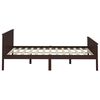 vidaXL Bed Frame without Mattress Dark Brown 140x200 cm Solid Wood