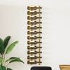 vidaXL Wall Mounted Wine Rack for 12 Bottles Gold Iron