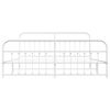 vidaXL Metal Bed Frame without Mattress with Footboard White 200x200cm
