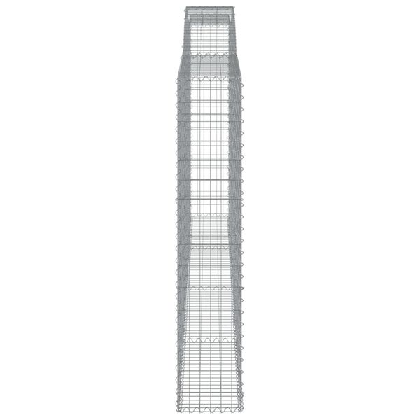 vidaXL Arched Gabion Basket 400x30x160/180 cm Galvanised Iron