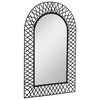 vidaXL Garden Wall Mirror Arched 50x80 cm Black