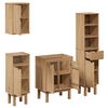 vidaXL 4 Piece Bathroom Furniture Set OTTA Solid Wood Pine