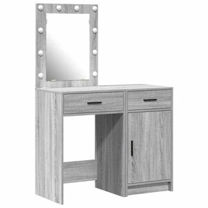vidaXL Dressing Table 2 pcs Grey 50 x 41 x 135 cm Engineered Wood