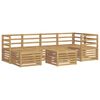 vidaXL Outdoor Sofa Set 7 pcs White Polyester