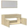 vidaXL 2 Piece Bathroom Furniture Set Sonoma Oak Engineered Wood