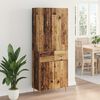 vidaXL Highboard Old Wood 69.5 x 34 x 180 cm Engineered Wood