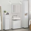 vidaXL Bathroom Furniture Set 4 pcs High Gloss White Engineered Wood