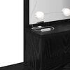 vidaXL LED Dressing Table Set 2 pcs Black Oak Engineered Wood
