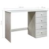 vidaXL Desk with 4 Drawers 110x50x74 cm Solid Pine Wood