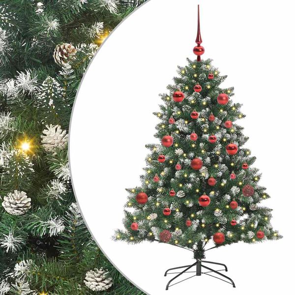 vidaXL Artificial Christmas Tree with 150 LEDs with Stand Green 150 cm