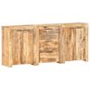 vidaXL Sideboard with 3 Drawers and 4 Doors Solid Mango Wood