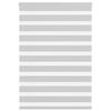 vidaXL Zebra Blind Light Grey 110x100 cm Fabric Width 105.9 cm Polyester