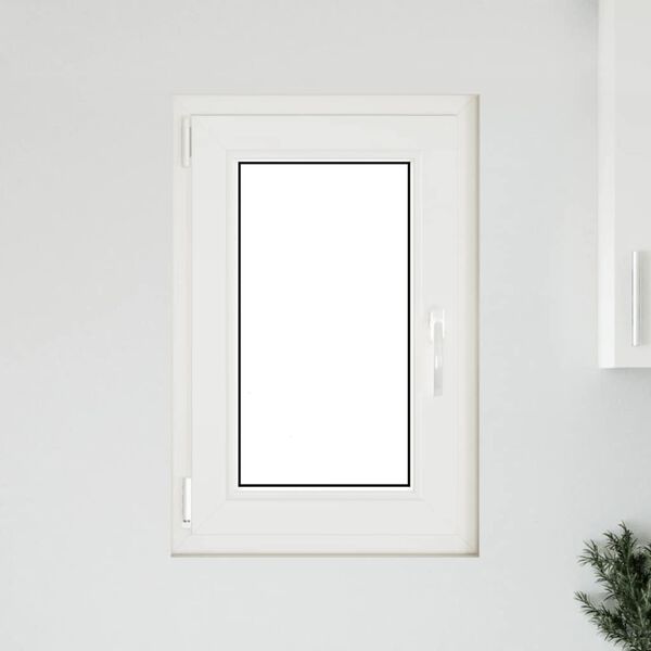 vidaXL Basement Window "RISOR" 50x75 cm Tilt&Turn DIN Left Anthracite