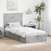 vidaXL Storage Bed Concrete Grey 75 x 190 cm Engineered Wood