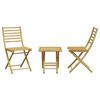 vidaXL 3 Piece Bistro Set Bamboo