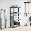 vidaXL 4-Layer Storage Shelf Anthracite Steel&Engineered Wood