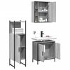 vidaXL 3 Piece Bathroom Cabinet Set Grey Sonoma Engineered Wood
