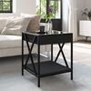 vidaXL Coffee Table with Infinity LED Black 40x40x49 cm