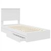 vidaXL Storage Bed with Headboard White 75 x 190 cm Engineered Wood