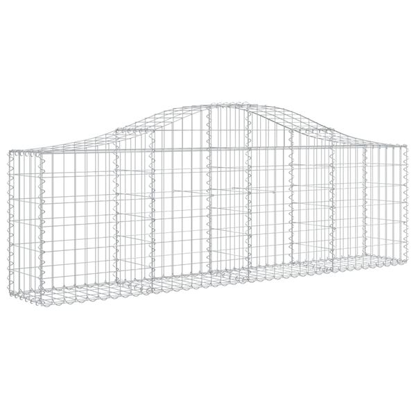 vidaXL Arched Gabion Baskets 11 pcs 200x30x60/80 cm Galvanised Iron