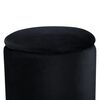 Venture Home Pouffe Limpen 32x32x40 cm Velvet Black